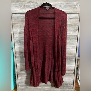 Red / Black space dye cardigan Torrid 1x
